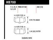 Hawk Performance HB700B.562 Disc Brake Pad 06 07 Impreza
