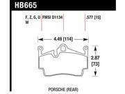 Hawk Performance HB665B.577 Disc Brake Pad Fits 05 15 911 Boxster Cayman