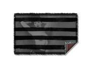 Bettie Page Black Stripes Sublimation Woven Throw