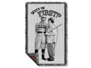 Abbott Costello Who s on First Sublimation Woven Throw