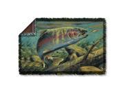 WILD WINGS RAINBOW TROUT 2 Sublimation Woven Throw