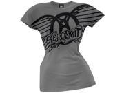 Aerosmith Shirt Winged Logo Tissue Juniors T Shirt Rock Band