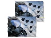 Air Force Pilot Front Back Print Pillow Case White One Size Fits All
