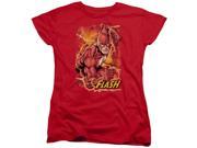 Justice League Flash Lightning Womens Short Sleeve Shirt