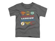 Justice League Pixel Logos Little Boys Shirt