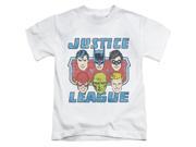 Trevco Dc Faces Of Justice Short Sleeve Juvenile 18 1 Tee White Small 4