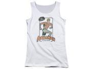 Trevco Dc Am Action Figure Juniors Tank Top White Small