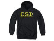 Trevco Csi Logo Youth Pull Over Hoodie Black Small