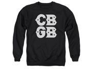 CBGB Stacked Logo Mens Crew Neck Sweatshirt