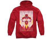 Mighty Morphin Power Rangers Red Deco Mens Pullover Hoodie