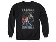 Batman Vs Superman Hero Split Mens Crewneck Sweatshirt