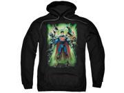 Justice League Power Burst Mens Pullover Hoodie