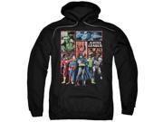 Justice League New Justice League Panels Mens Pullover Hoodie