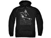 Elvis Presley Guitar In Hand Mens Pullover Hoodie