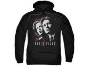 X Files Mulder Scully Adult Pullover Hoodie