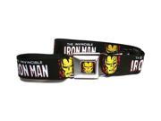 Marvel Comics Iron Man Seatbelt Belt The Invincible Face Logo Avengers
