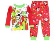 Disney Mickey Mouse Christmas Holiday Baby Toddler Pajamas Sleepwear