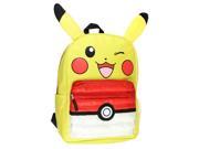 Pokemon 16 Pikachu Backpack w Puffed Pokeball Pocket