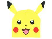 BIOWORLD Pokemon Pikachu Big Face Fleece Cap Beanie with Ears