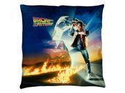Back To The Future Bttf Poster Throw Pillow 14X14 White