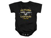 Trevco Star Trek Future Captain Infant Snapsuit Black Small 6 Mos