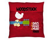 Woodstock Classic Throw Pillow 14X14 White
