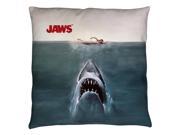 Jaws Jaws Poster Throw Pillow 14X14 White