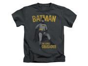 Batman Little Boys Caped Crusader Childrens T shirt 4 Charcoal