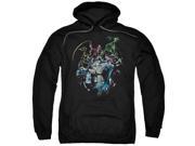 Batman Surrounded Mens Pullover Hoodie