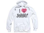 Johnny Bravo I Heart Johnny Mens Pullover Hoodie