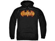 Batman Fiery Shield Mens Pullover Hoodie