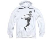 Bruce Lee Flying Kick Mens Pullover Hoodie