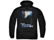 Trevco Csi Ny Justice Served Adult Pull Over Hoodie Black Small