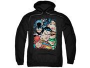 Jla Up Close And Personal Mens Pullover Hoodie