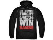 Rambo First Blood He Never Mens Pullover Hoodie