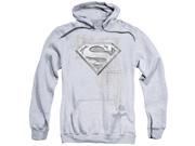 Superman Riveted Metal Mens Pullover Hoodie