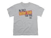 Trevco Ken L Ration Better Than Short Sleeve Youth 18 1 Tee Silver Small