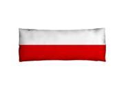 Polish Flag Microfiber Body Pillow