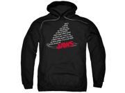 Jaws Dorsal Text Mens Pullover Hoodie