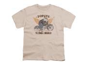 Trevco Popeye King Of The Road Short Sleeve Youth 18 1 Tee Sand Small