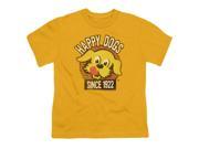 Trevco Ken L Ration Happy Dogs Short Sleeve Youth 18 1 Tee Gold Small
