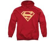 Superman Red Gold Shield Mens Pullover Hoodie