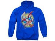 Jla Superman Collage Mens Pullover Hoodie