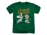 Mr Peabody Sherman Little Boys Deep Conversation Childrens T shirt 4 Green