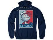 Trevco Popeye Strong Adult Pull Over Hoodie Navy Small