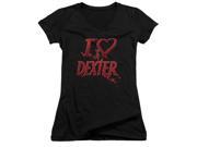 Dexter I Heart Dexter Juniors V Neck Shirt