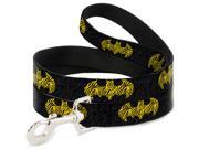 Dog Leash - Zebra Bat Signal Black Gray Yellow Black Dog Leash - Zebra Bat Signal Black Gray Yellow Black