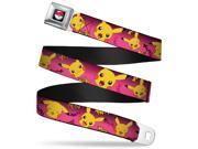 Pok Ball Full Color Pikachu Expressions Electric Waves Pinks Yellows Seatbelt Belt Pok Ball Full Color Pikachu Expressions Electric Waves Pinks Yellows Seatbelt Belt