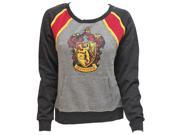Harry Potter Juniors Distressed House Crest Pullover Sweatshirt