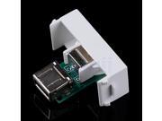 USB A Female to USB B Female Outlet Socket Straight Wall Plate Module